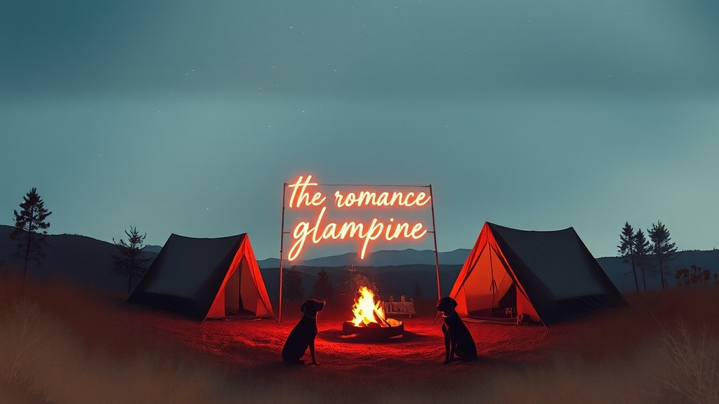 글램핑 예약 및 이용 정보 (watercolor 스타일)