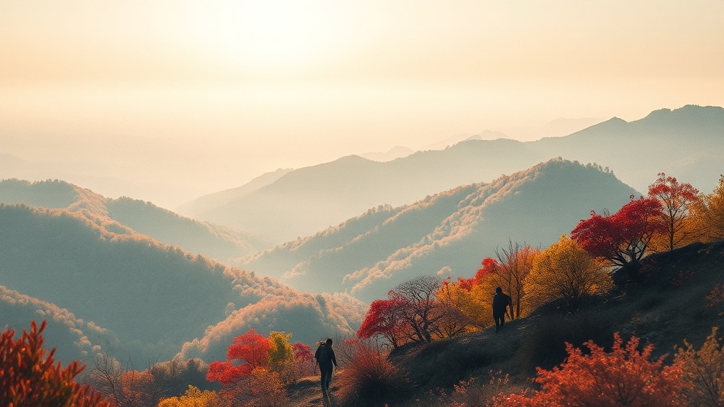 최근 단풍 현황 및 변화 추이 (watercolor 스타일)