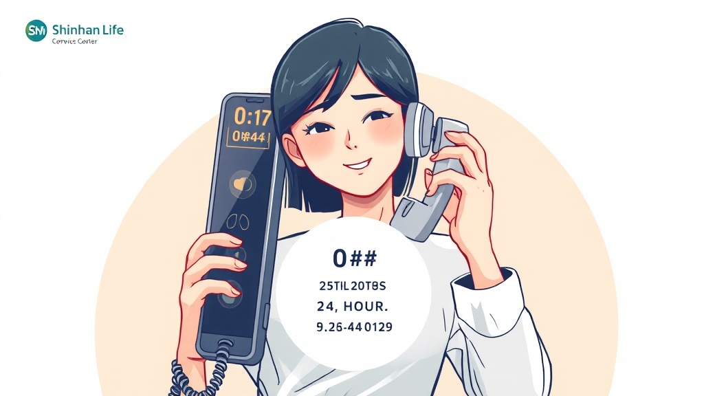 고객센터 전화번호 및 꿀팁 (illustration 스타일)