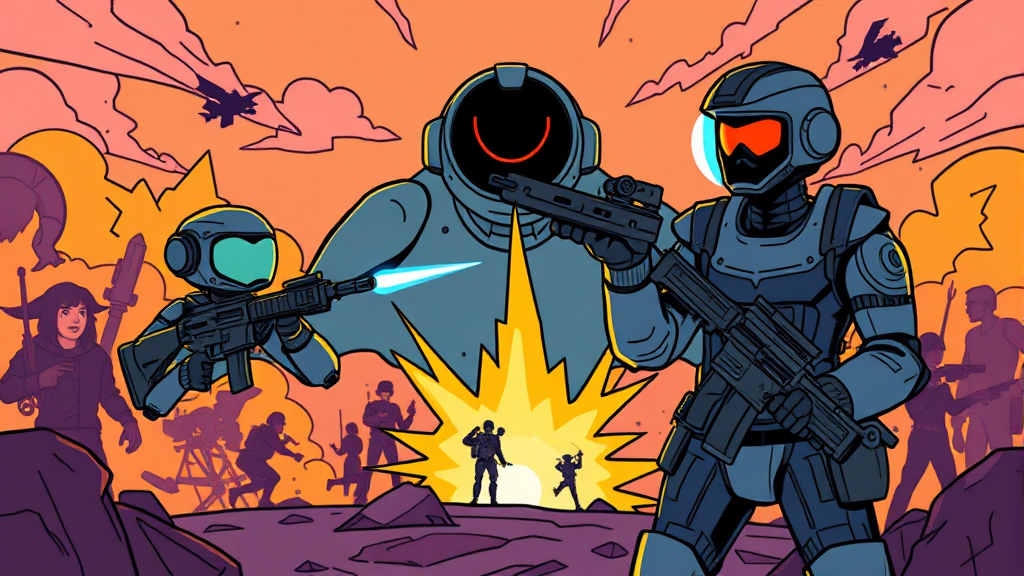 마두루 생포 작전과 이란 전쟁에서의 스마트전 활용 (cartoon 스타일)