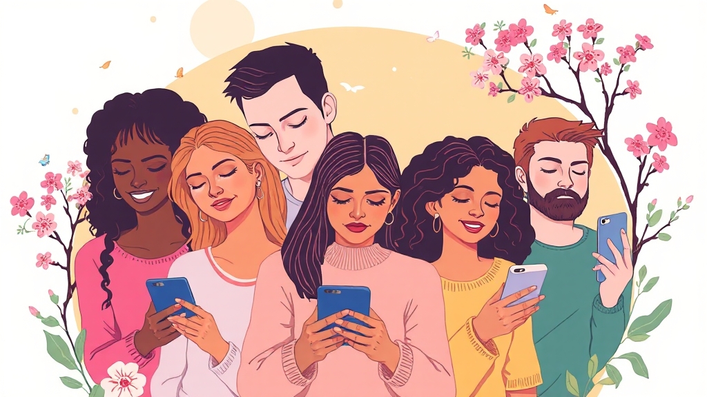디지털 디톡스, 삶의 변화를 가져오다 (illustration 스타일)