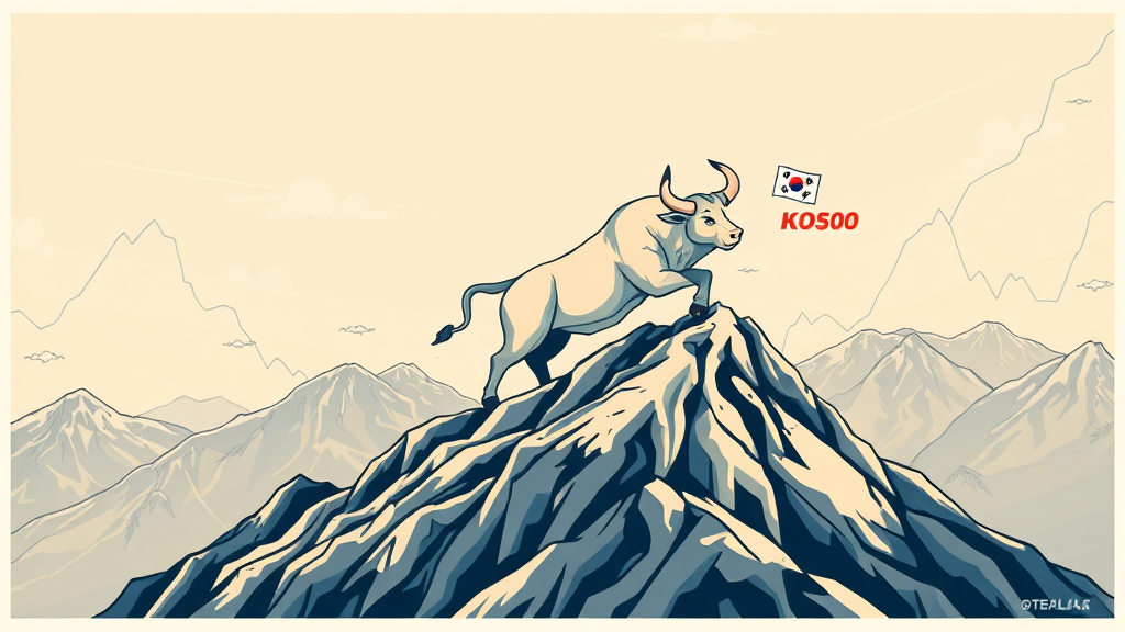 코스피 5000, 실현 가능성은? (illustration 스타일)