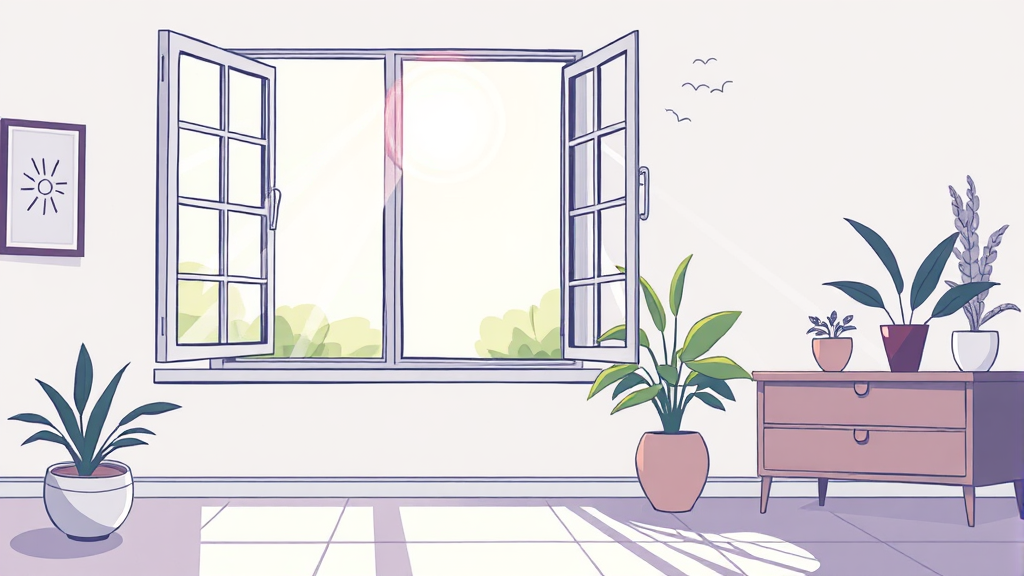 결로 해결 방법 1: 환기 (illustration 스타일)