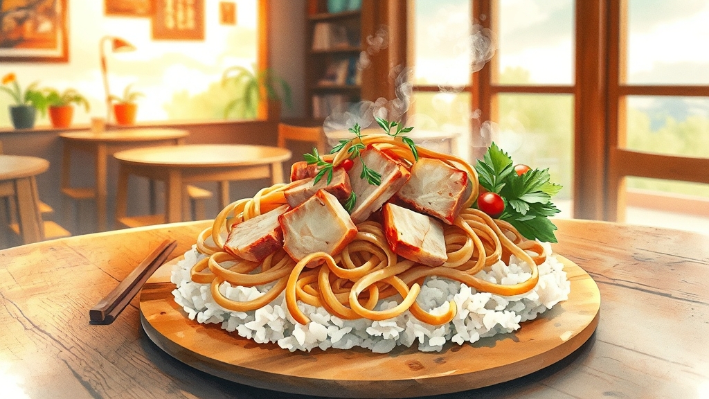 채가네 들깨국수: 고소함의 극치 (watercolor 스타일)