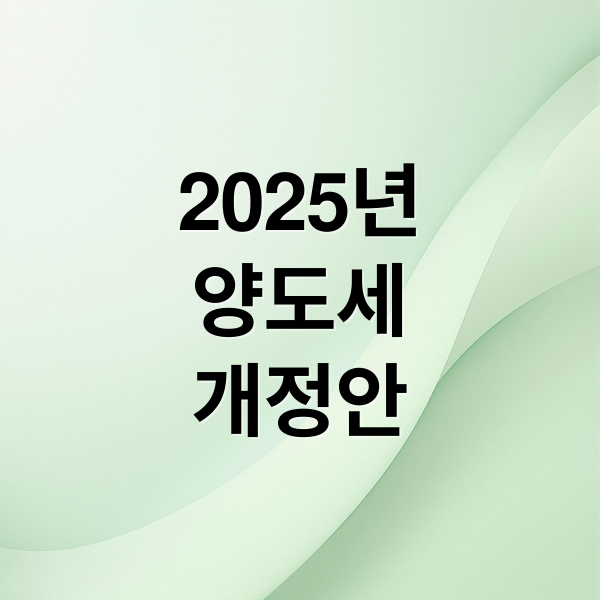 2025년
양도세
개정안 (2025년 양도소득세 개정)