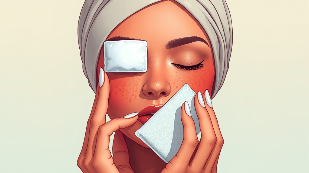 온다리프팅 부작용 및 통증 관리 (illustration 스타일)