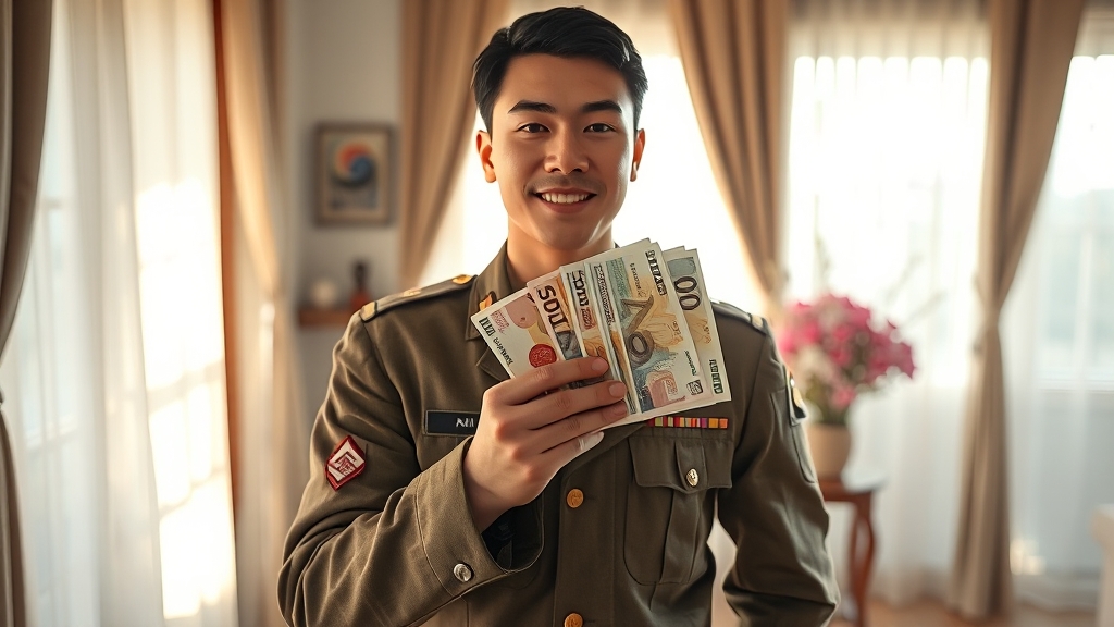 최근 5년간 병장 월급 변화 (realistic 스타일)