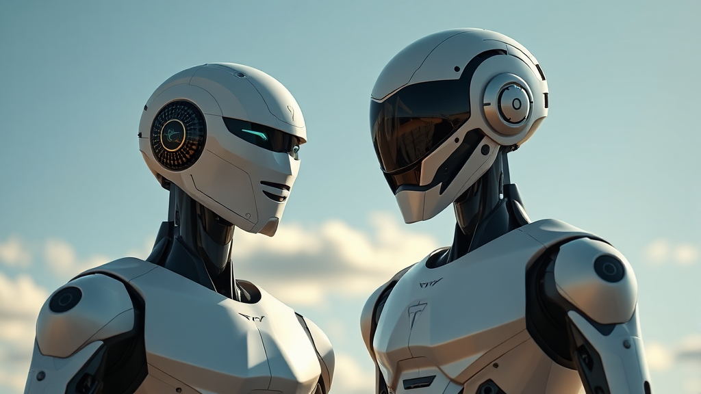 테슬라 옵티머스 vs 현대차 아틀라스: 주요 기업 전략 비교 (realistic 스타일)