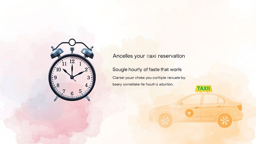 카카오T 택시 취소 수수료 (watercolor 스타일)