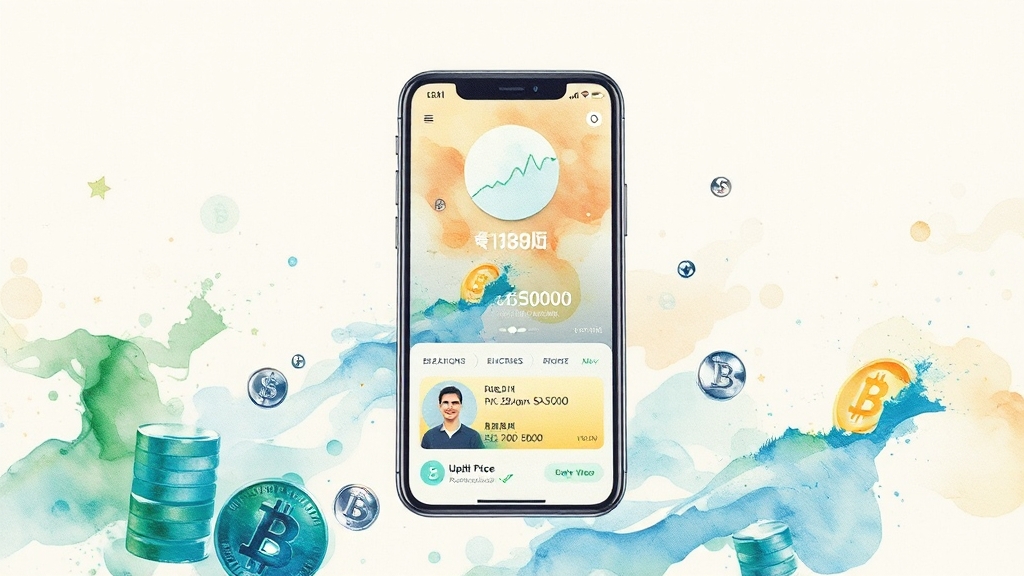 업비트, 비트코인 거래 시작하기 (watercolor 스타일)