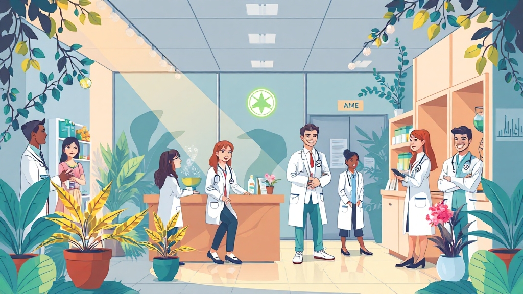 보건소 진료 서비스 (cartoon 스타일)