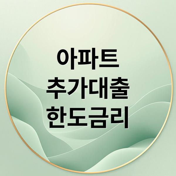 아파트
추가대출
한도금리 (아파트 등기 후 추가 대출)