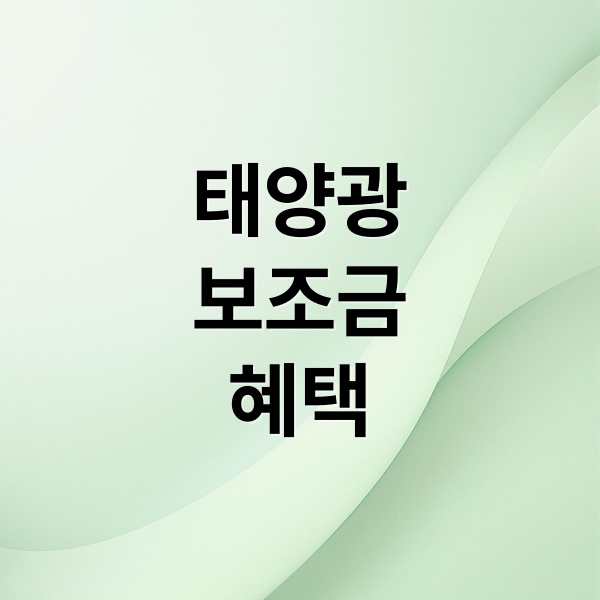 태양광
보조금
혜택 (태양광 보조금)