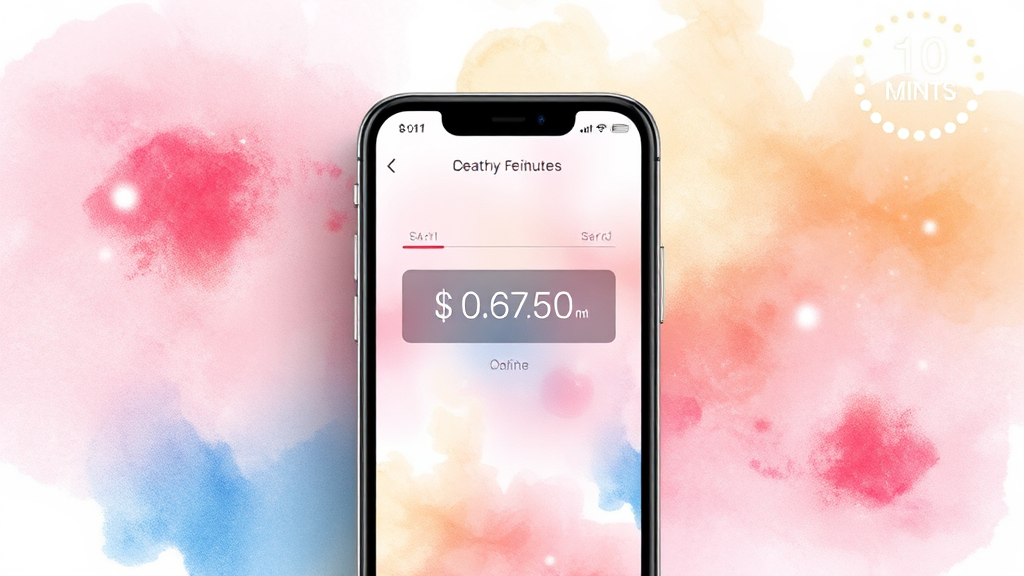 앱 활용 간편 현금화 절차 (watercolor 스타일)