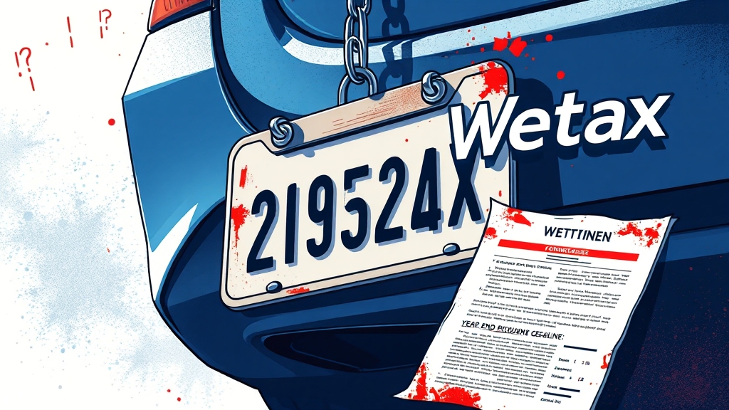 자동차세, 납부 시 주의사항 (illustration 스타일)