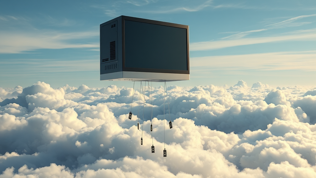 클라우드 장점 및 비용 효율성 (realistic 스타일)