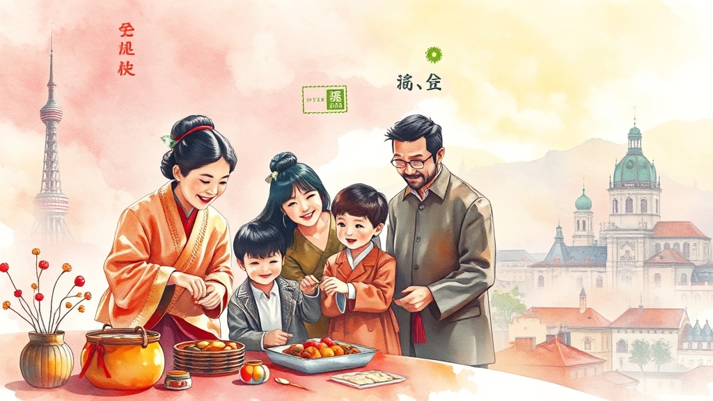 추석 해외여행 트렌드 변화 (watercolor 스타일)