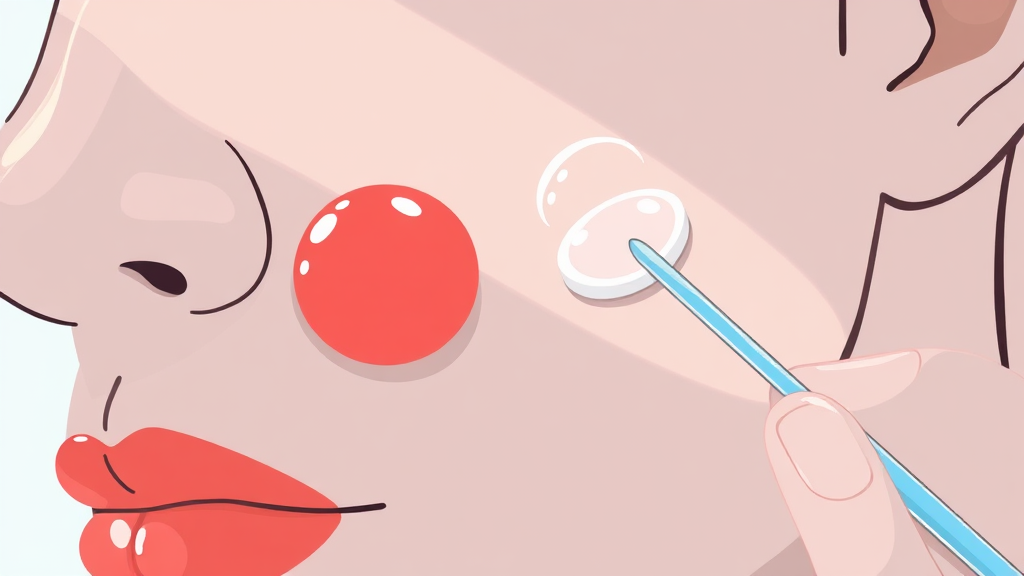 뾰루지 응급처치 및 관리 (illustration 스타일)