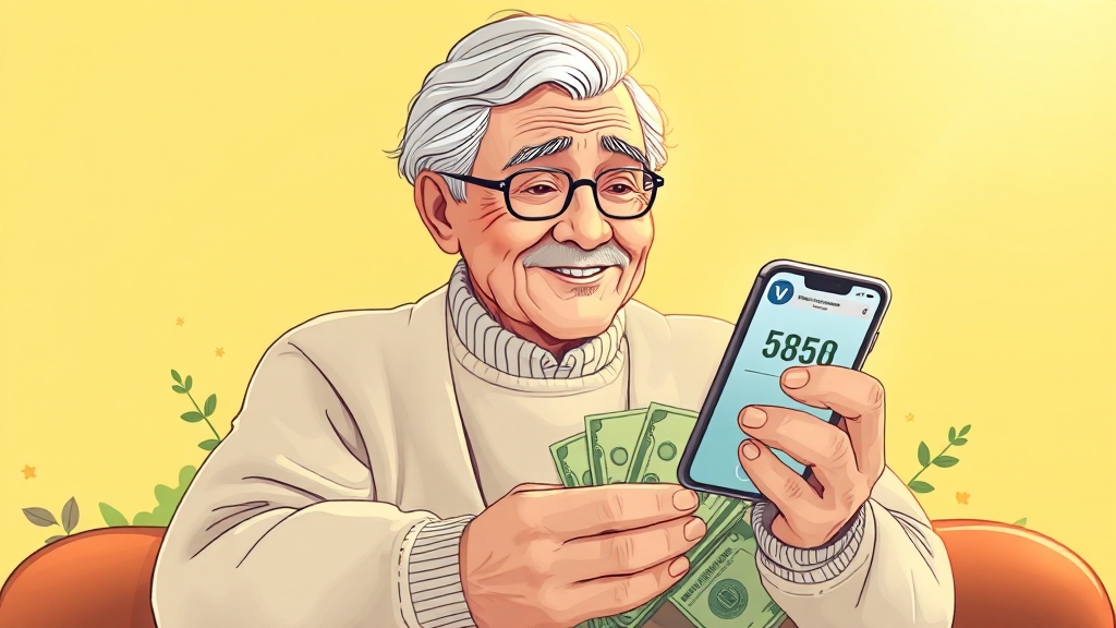 예상 수령액, 간편하게 확인하세요 (illustration 스타일)