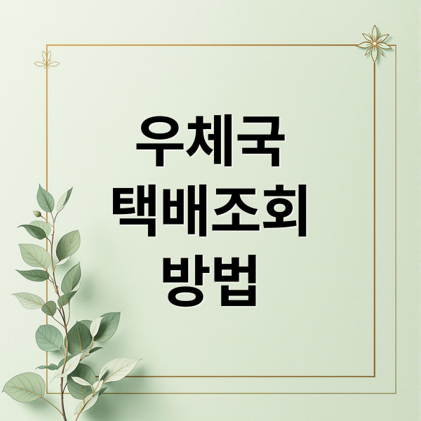 우체국
택배조회
방법 (우체국 택배 배송조회)