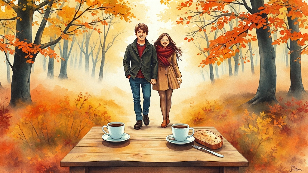 로맨틱한 데이트 코스 추천 (watercolor 스타일)