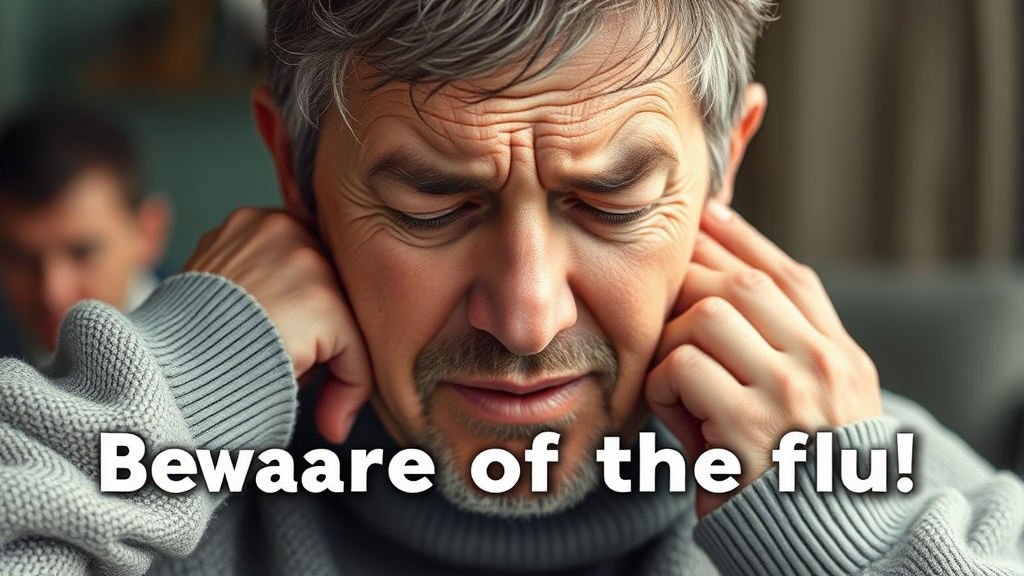 독감 vs 감기, 뭐가 다를까? (realistic 스타일)