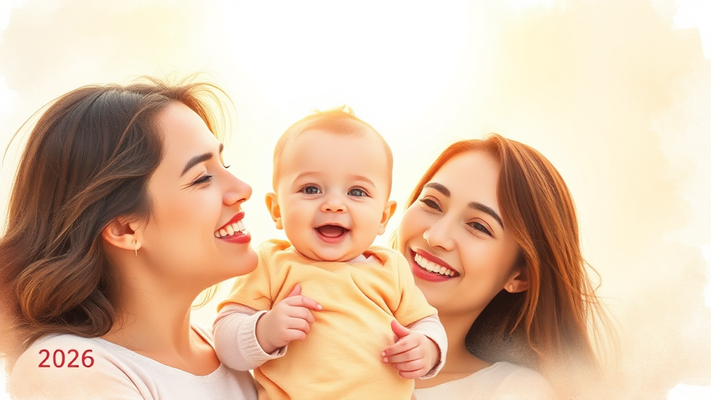 2026년, 새 생명을 맞이하는 부모님을 위한 축하 선물 (watercolor 스타일)