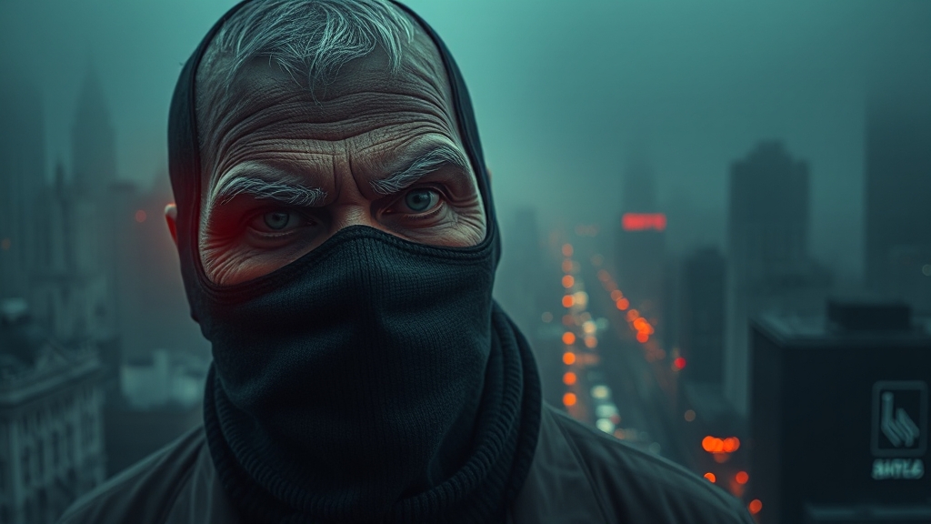 미세먼지 주의보 발령 (realistic 스타일)