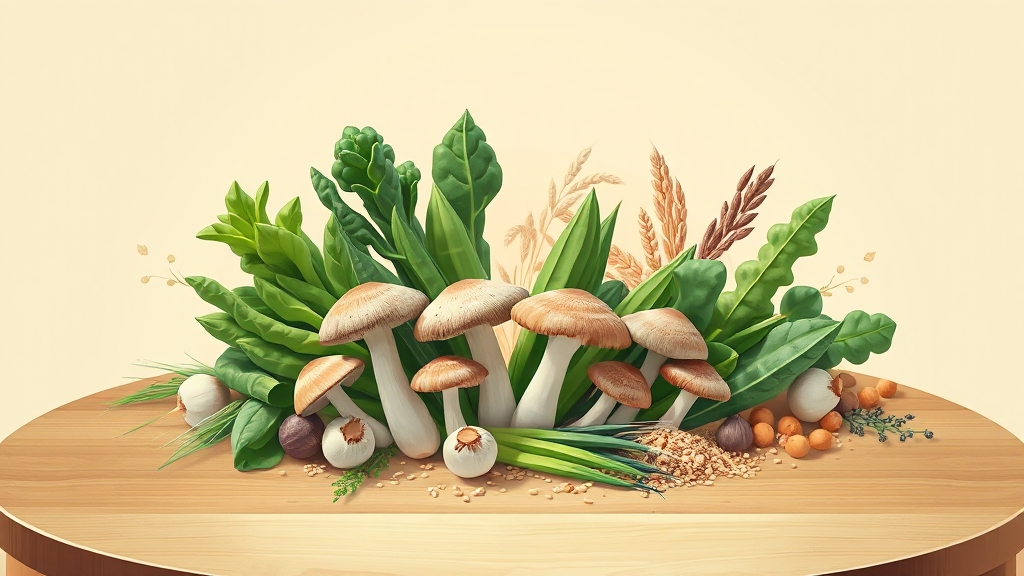 양파 외 혈당 조절 돕는 채소 (illustration 스타일)