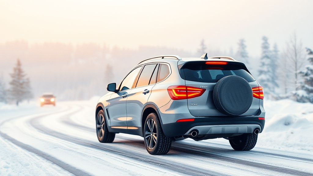 윈터 타이어 선택 시 고려 사항 (watercolor 스타일)