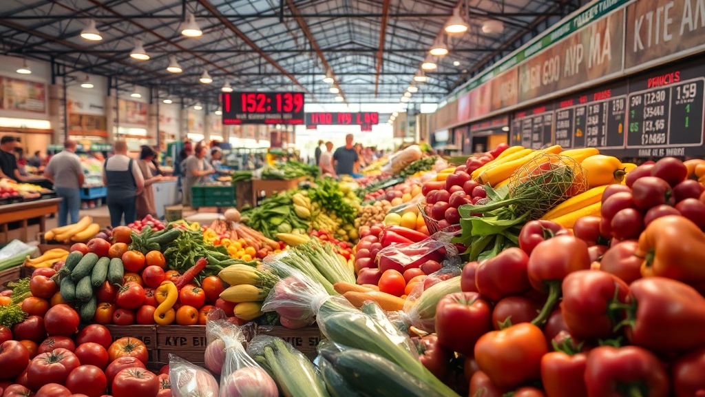 농산물 시세 및 가격 정보 확인법 (realistic 스타일)