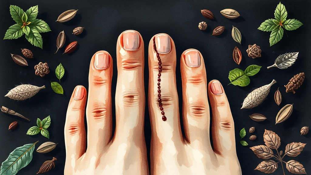 인슐린 저항성과 손톱 (illustration 스타일)