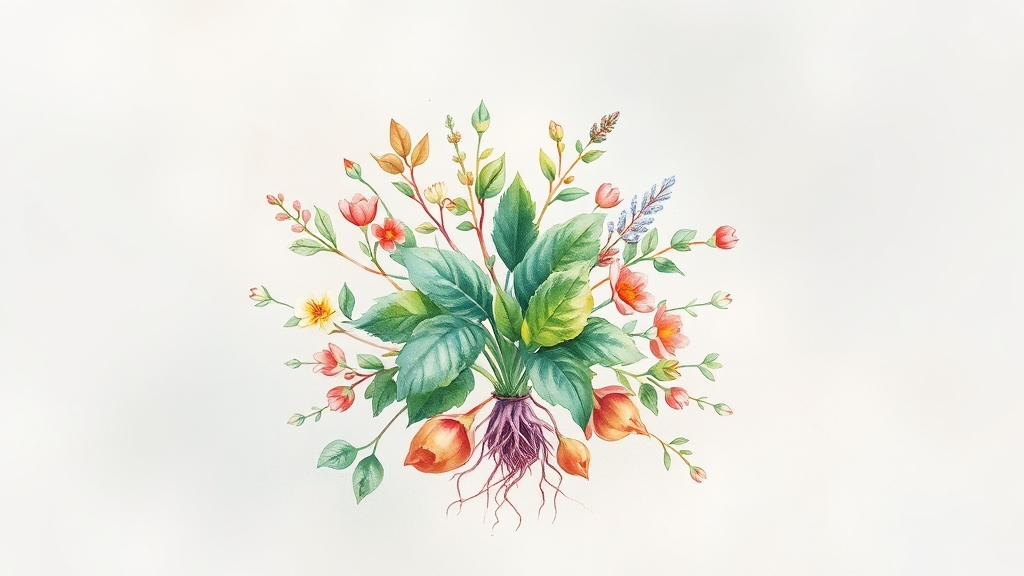 요비신정, 주요 성분과 효능 상세 분석 (watercolor 스타일)