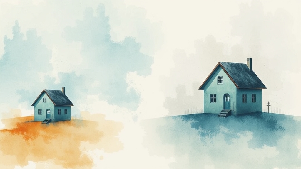 주담대 vs 신용대출, 금리 역전 왜? (watercolor 스타일)