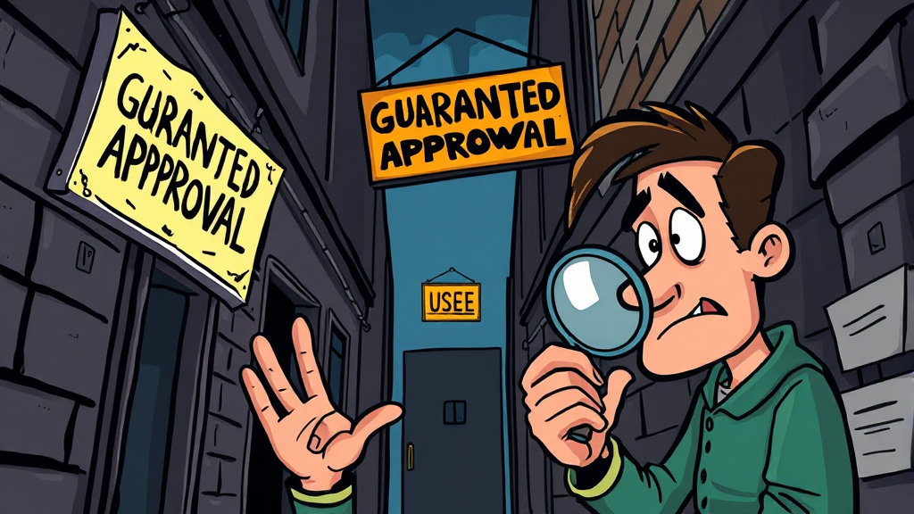 저신용자 대출 시 주의사항 및 꿀팁 (cartoon 스타일)