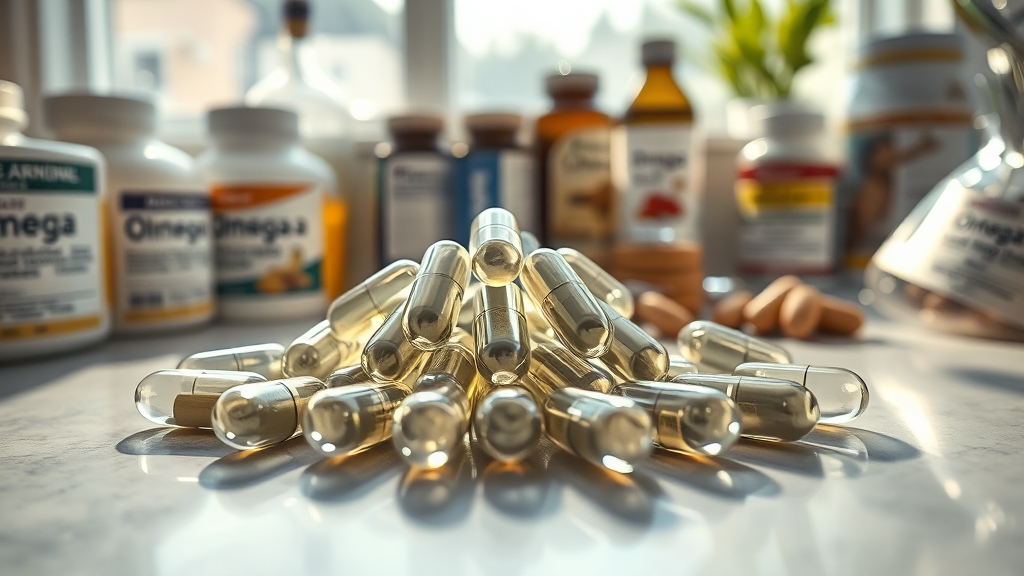 오메가3 복용 시 주의사항 (realistic 스타일)