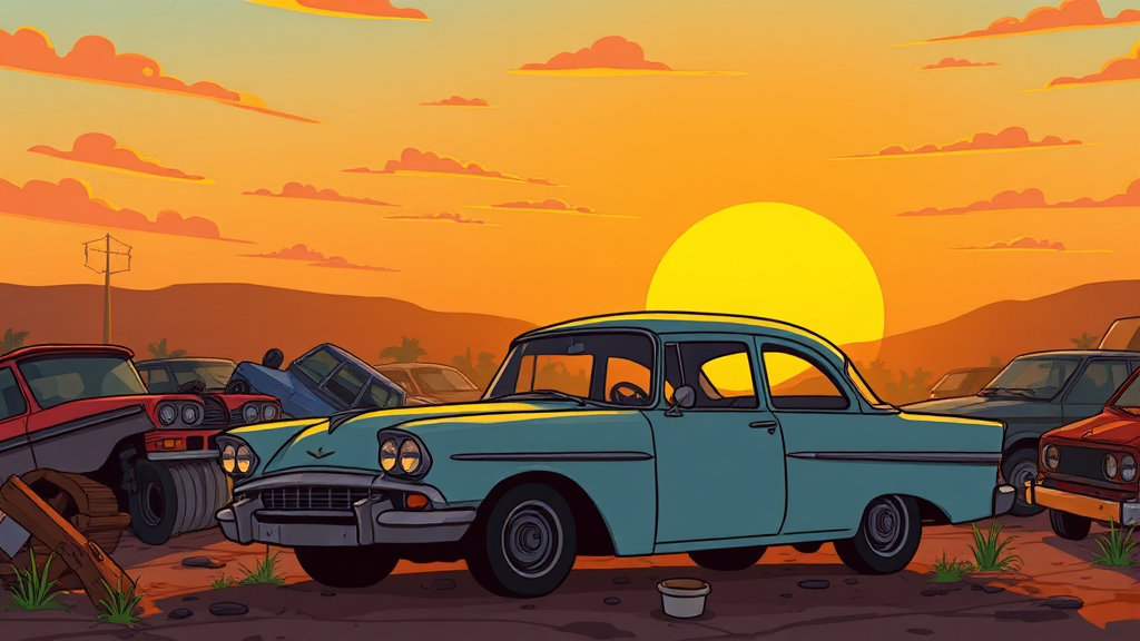 조기폐차 보조금 신청 절차 (cartoon 스타일)