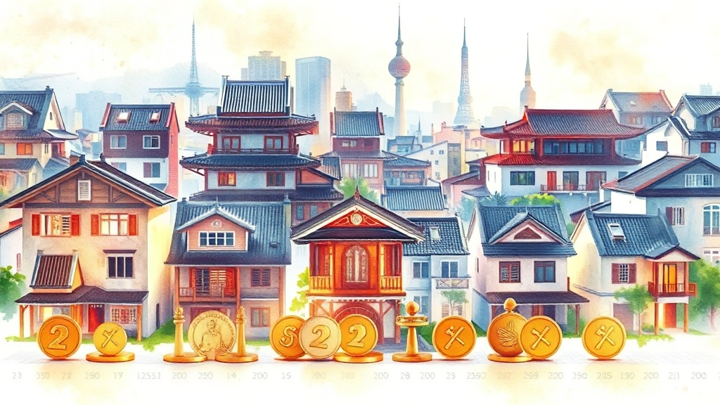 주택 유형별 예치금 비교 (watercolor 스타일)