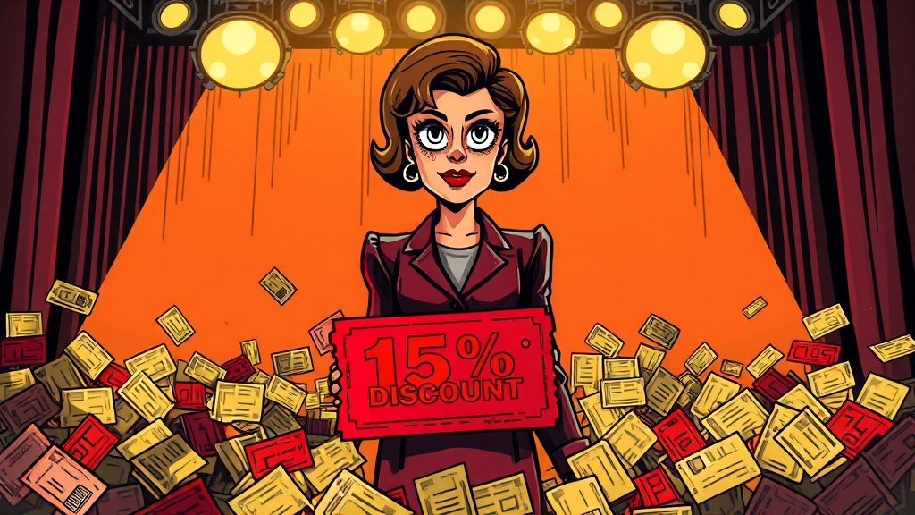 티켓 예매 방법 및 할인 (cartoon 스타일)