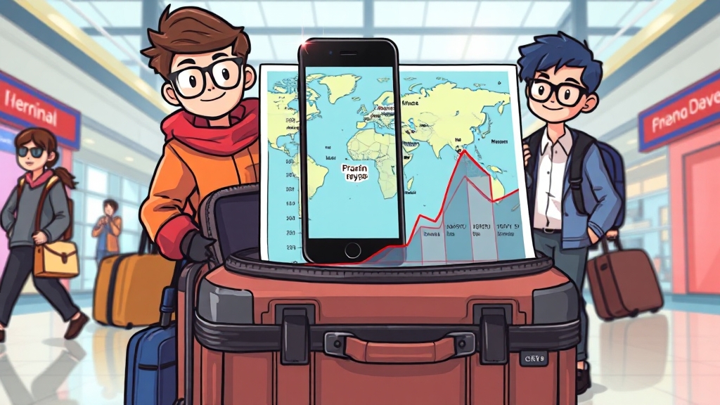 통신사별 로밍 요금제 비교 (cartoon 스타일)