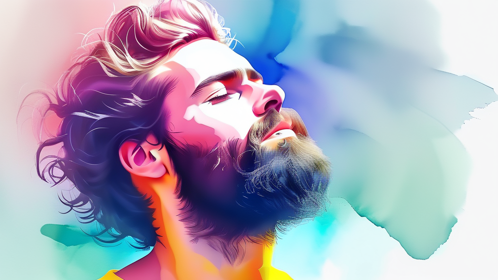 생활 습관 변화로 되찾는 활력 (watercolor 스타일)