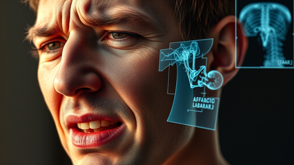 턱 통증, 어떤 증상이? (realistic 스타일)