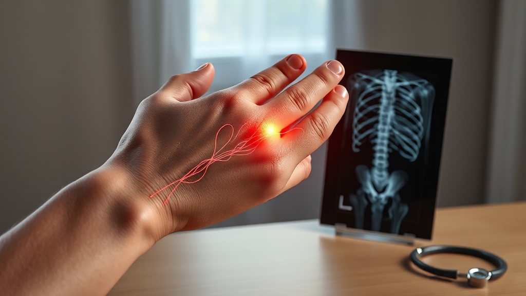 팔꿈치 통증 자가 진단법 (realistic 스타일)