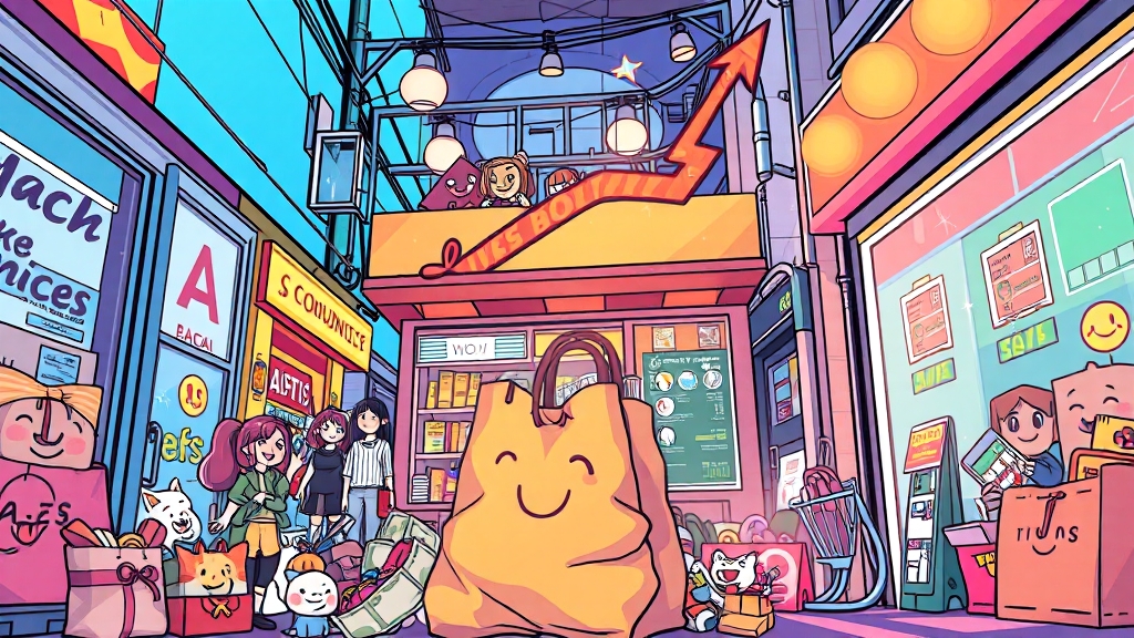 소비쿠폰 정책과 매출 변화 (illustration 스타일)