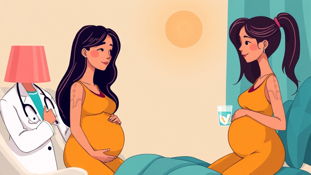 임신 중 복용 시 주의사항 (cartoon 스타일)