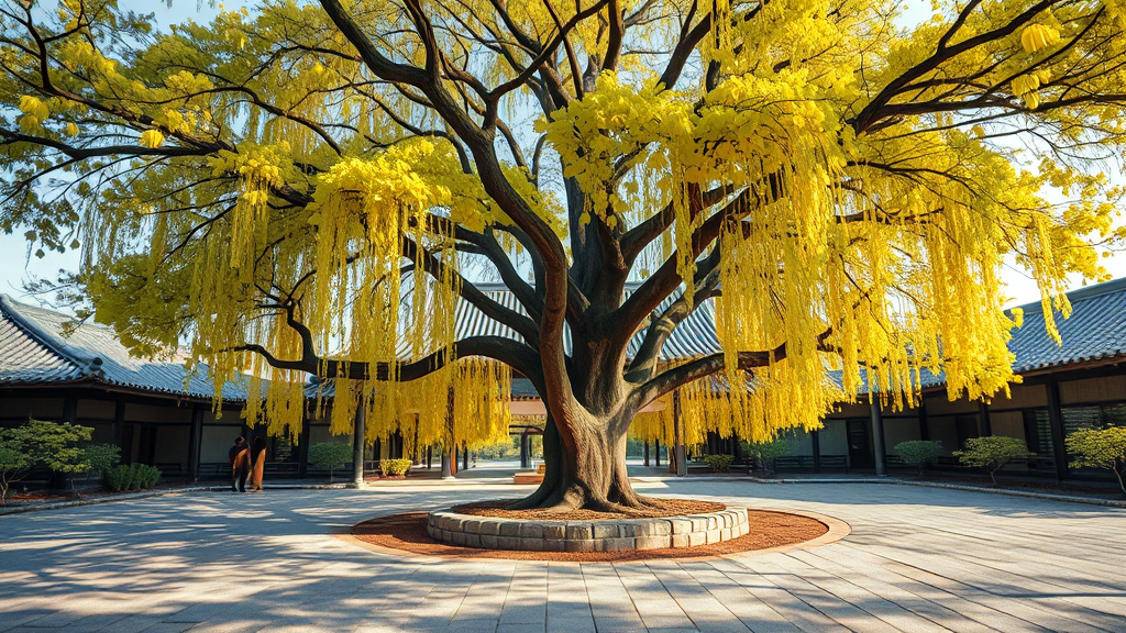 장수동 은행나무 보존 노력 (realistic 스타일)