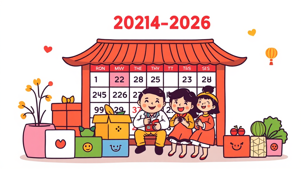 최신 손 없는 날 날짜 확인 일러스트 (cartoon 스타일)