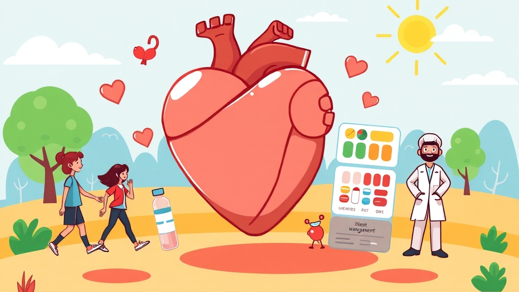 심장병 치료 옵션과 최신 치료법 (cartoon 스타일)