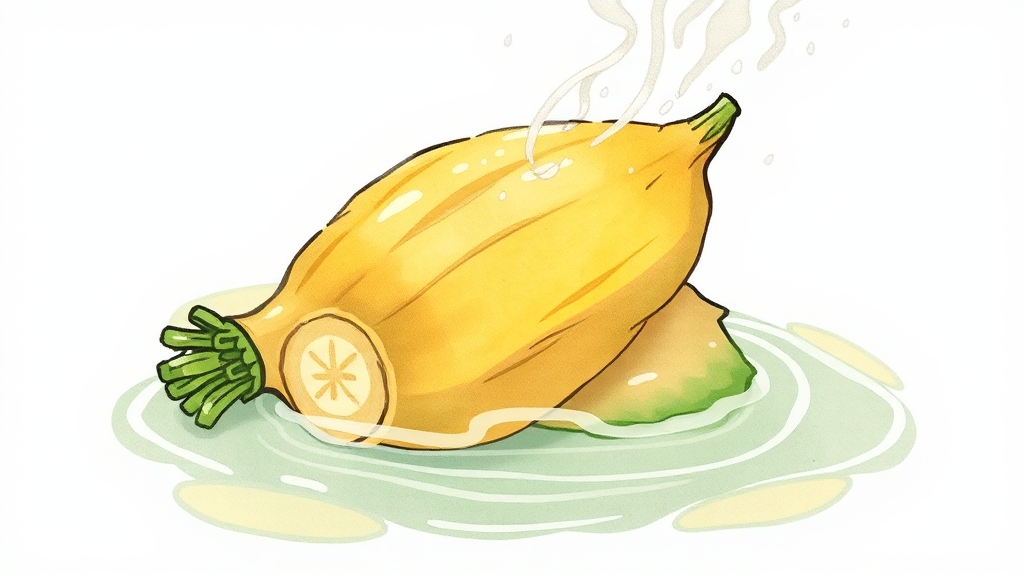 토란 데치기 & 보관 꿀팁 (cartoon 스타일)