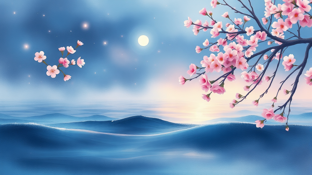 잊지 못할 봄밤의 추억: 환상적인 야간 벚꽃 여행지 BEST 5 (watercolor 스타일)